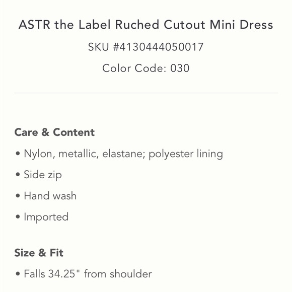 ✨ Anthropologie Ruched Cutout Mini Dress Sz S - Picture 5 of 11